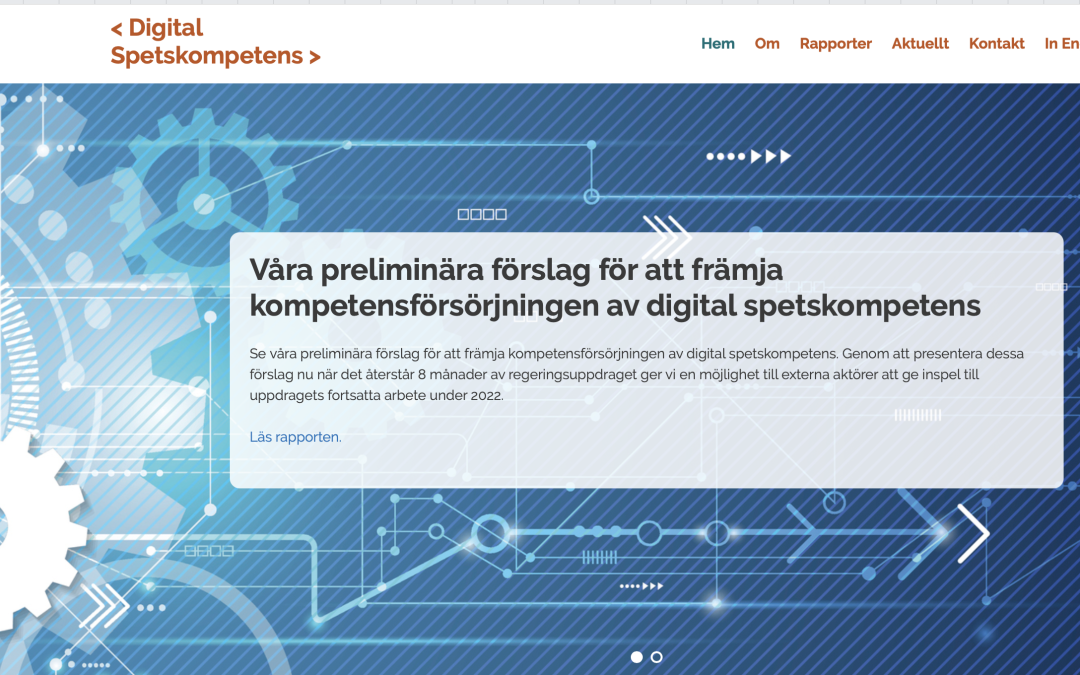 SVERD i samarbete med UHR_ Digital spetskompetens-webinar 7 oktober  2022