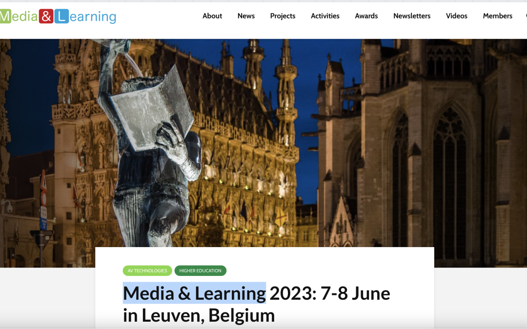 Media & Learning 2023: 7-8 June in Leuven, Belgium