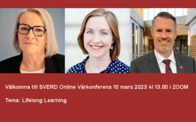 SVERD Online Vårkonferens ”Lifelong Learning” uppdaterat program 10/3 2023 kl. 13.00