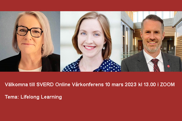 SVERD Online Vårkonferens ”Lifelong Learning” uppdaterat program 10/3 2023 kl. 13.00